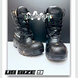 TERRA Crossbow Men's Work Boots - Black, Durable Slip-Resistant Sz 9